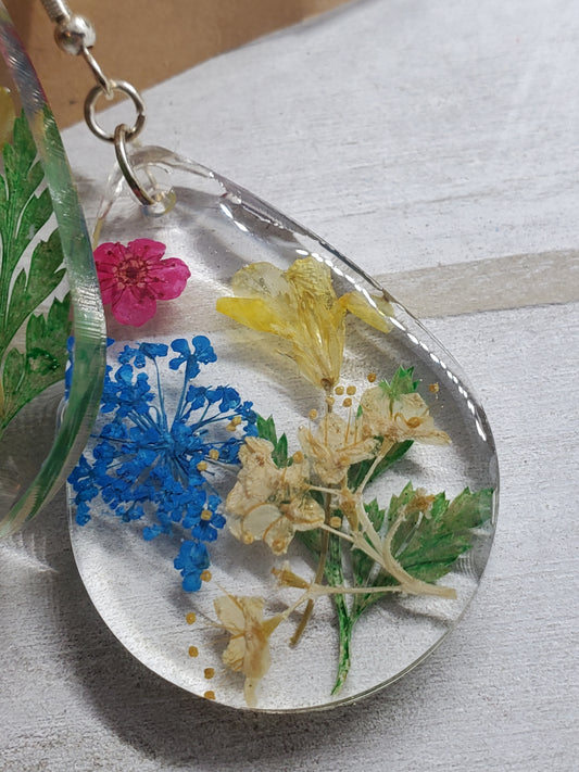 Multi colored wildflower earrings