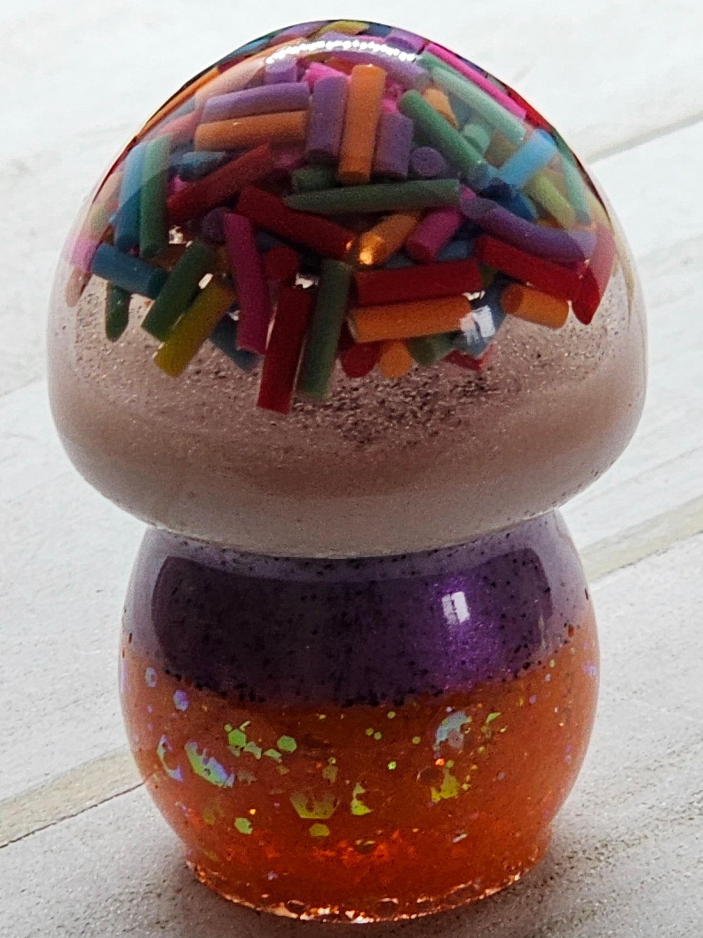 Sprinkles resin mushroom