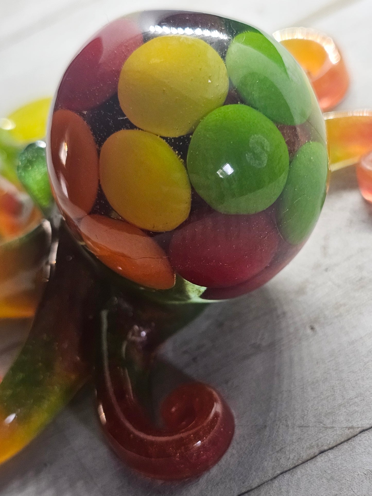 Skittles resin octopus statue
