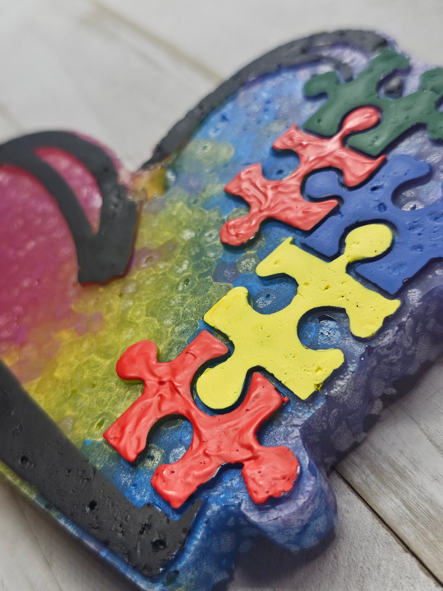 Autism heart car freshie