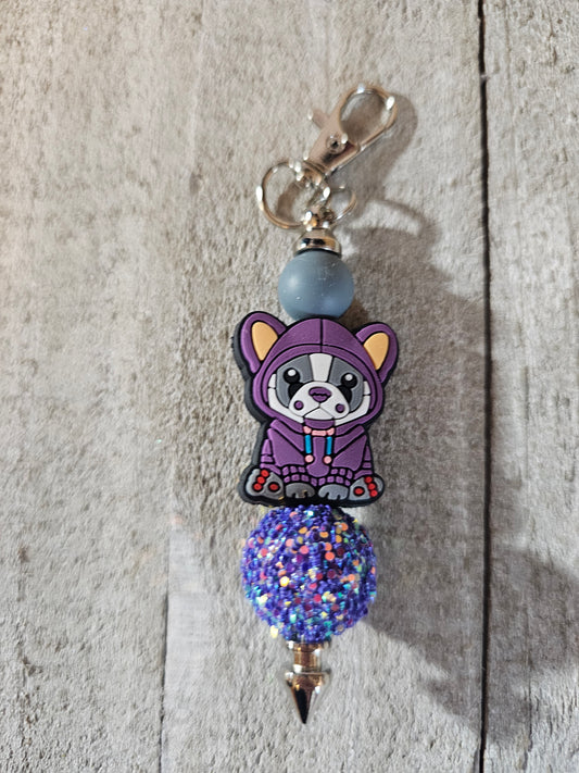 Dog beaded keychain