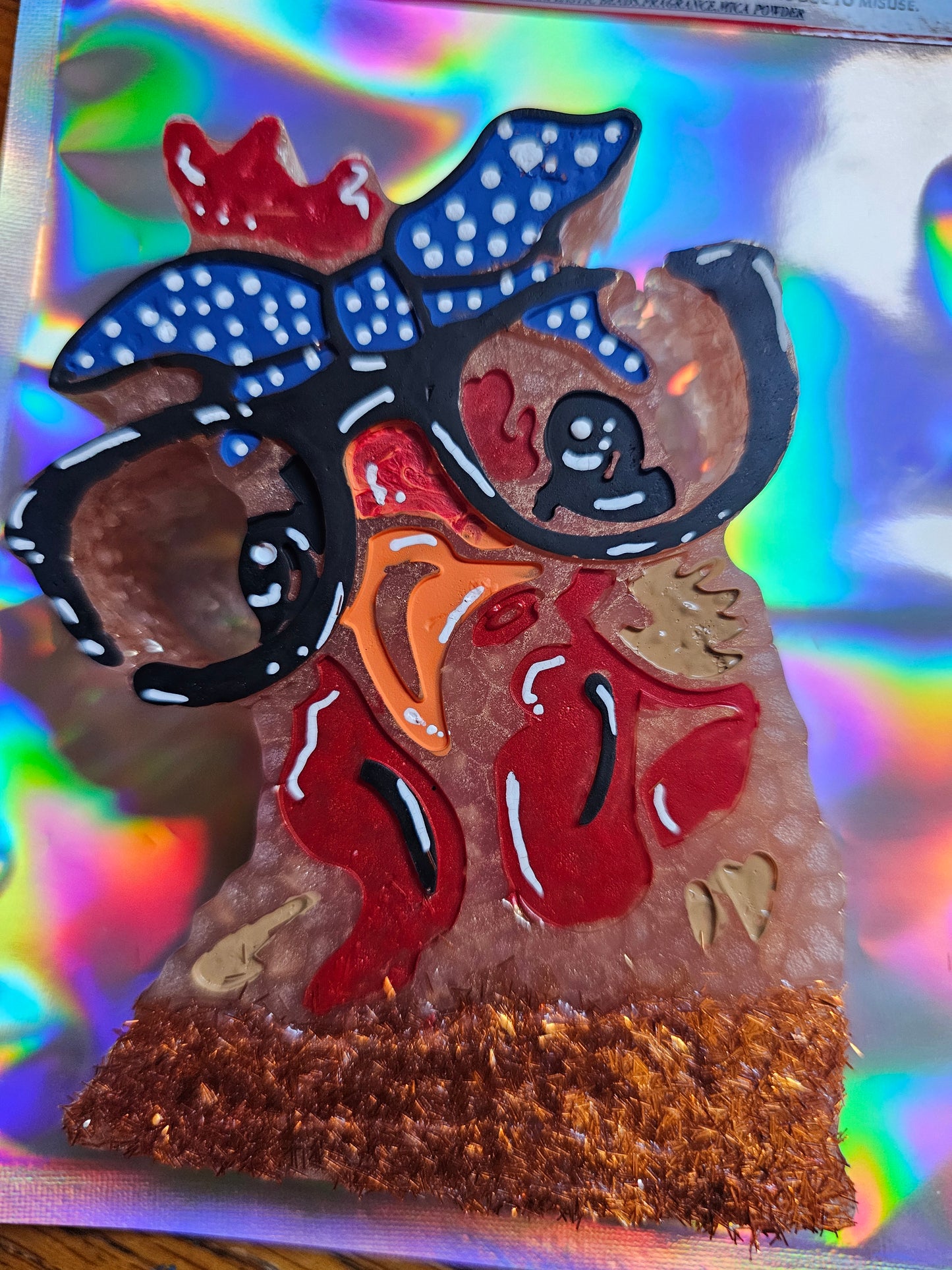 Glasses chicken car freshie