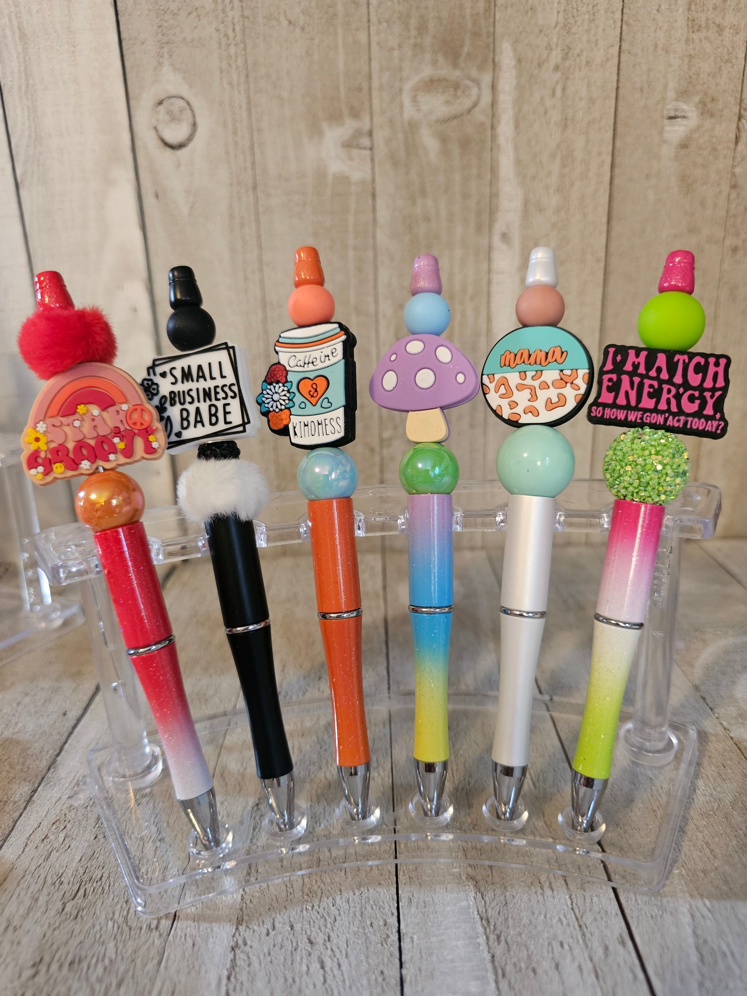 Beaded pens and keychains