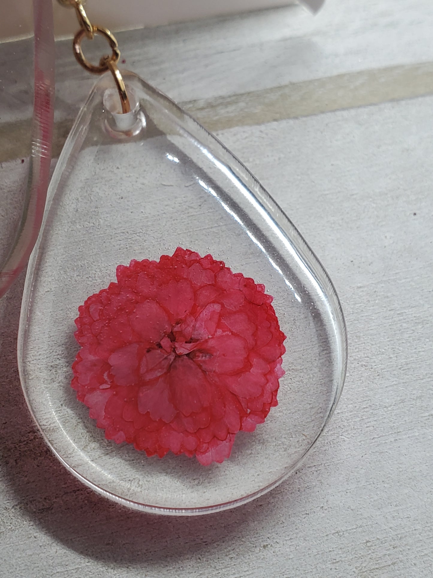 red flower earrings