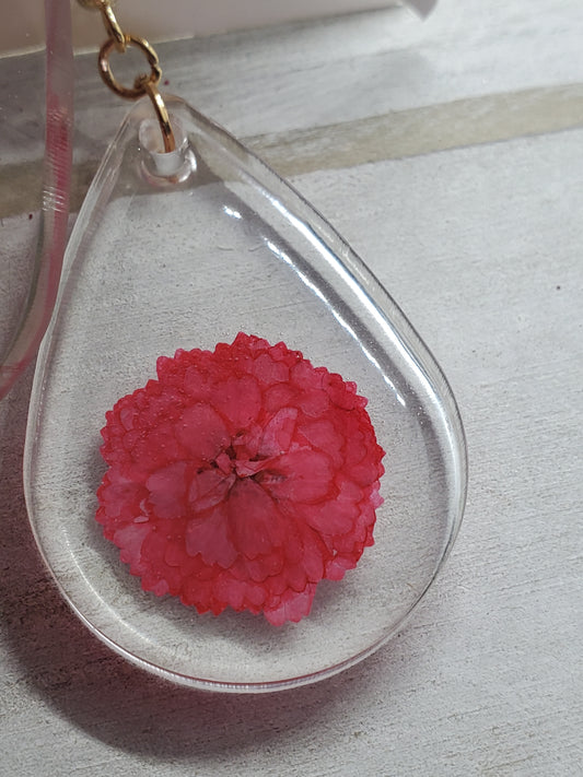 red flower earrings