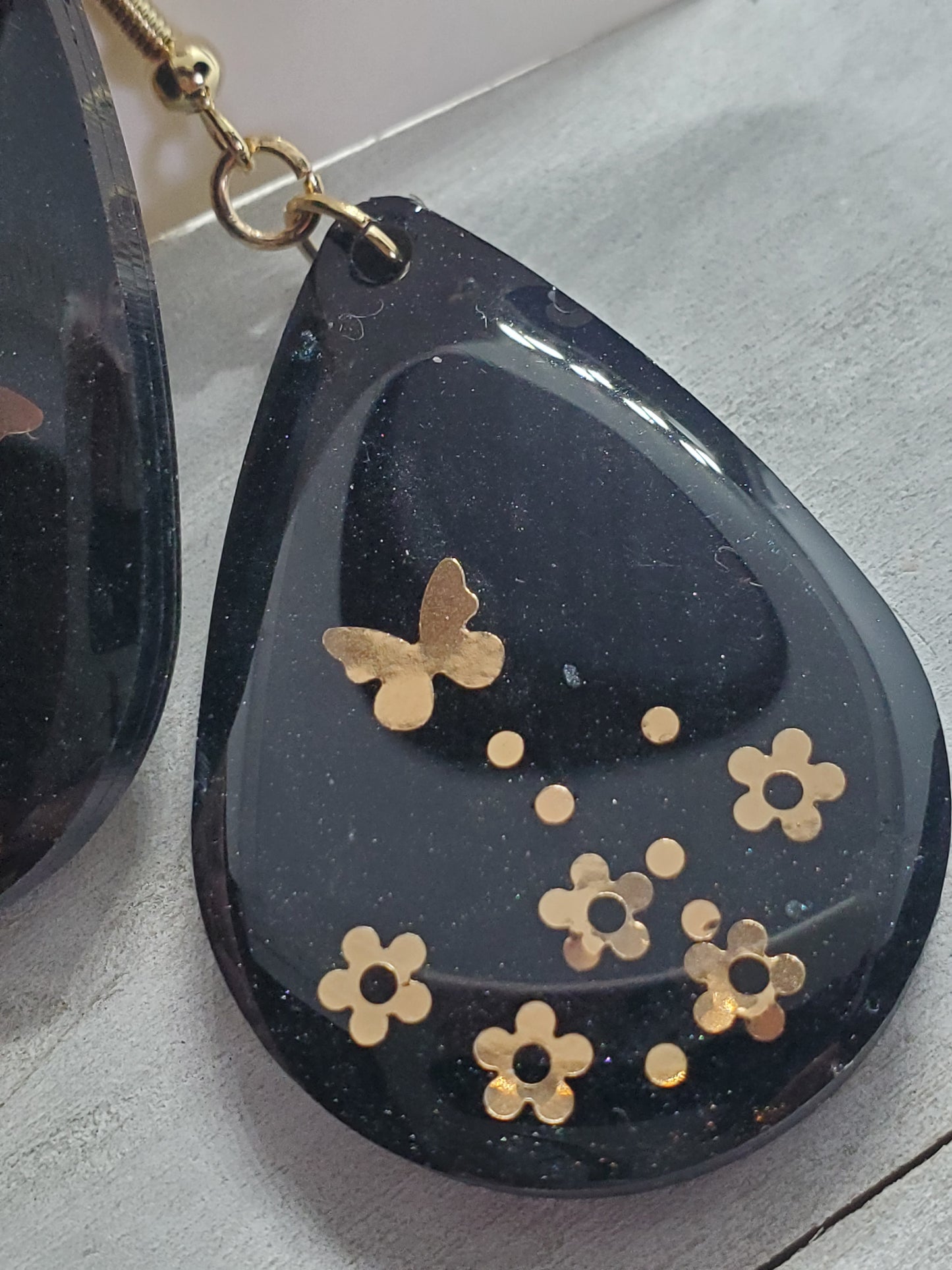 Gold butterfly earrings