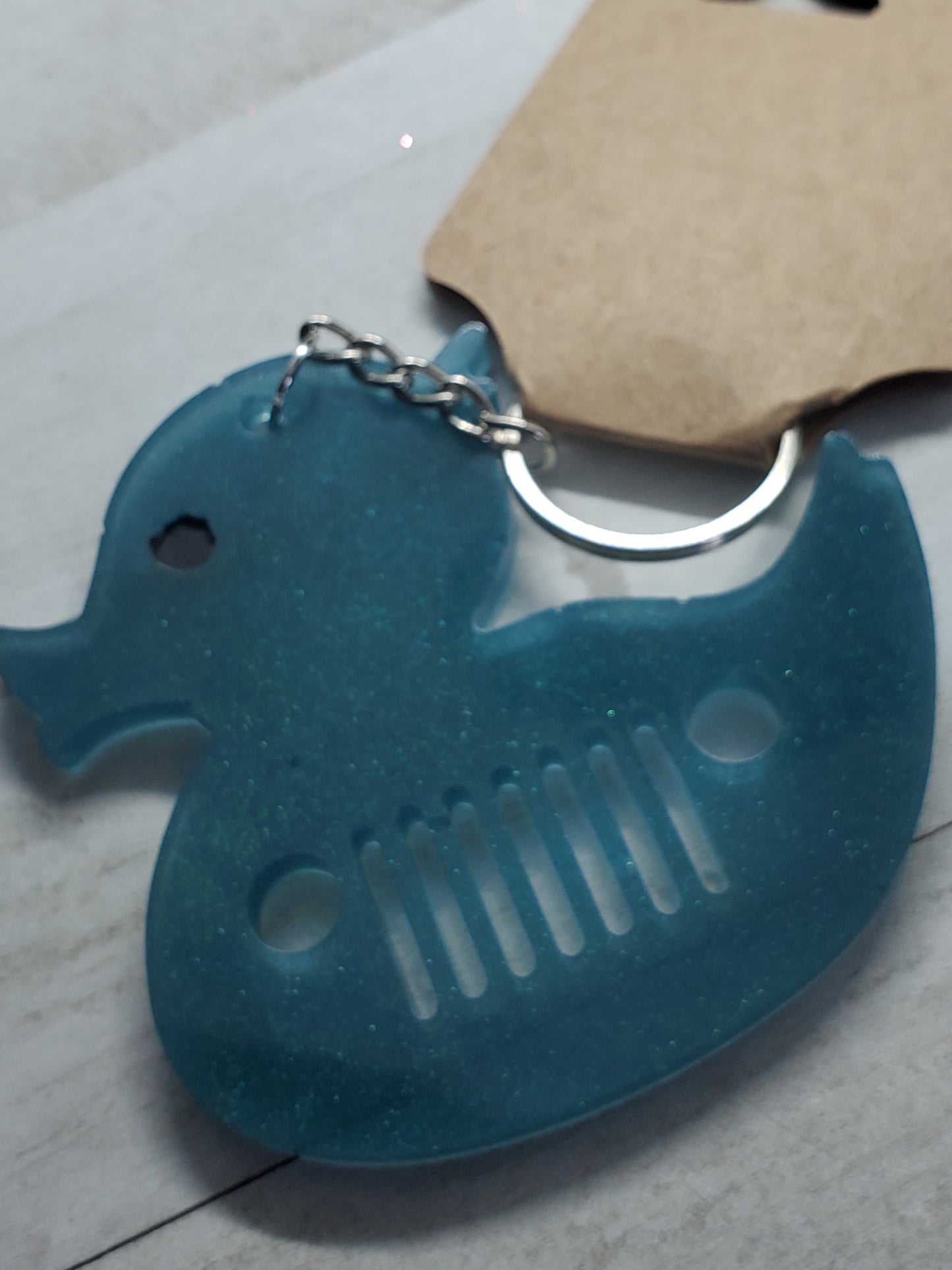 Glow in the dark jeep duck keychain