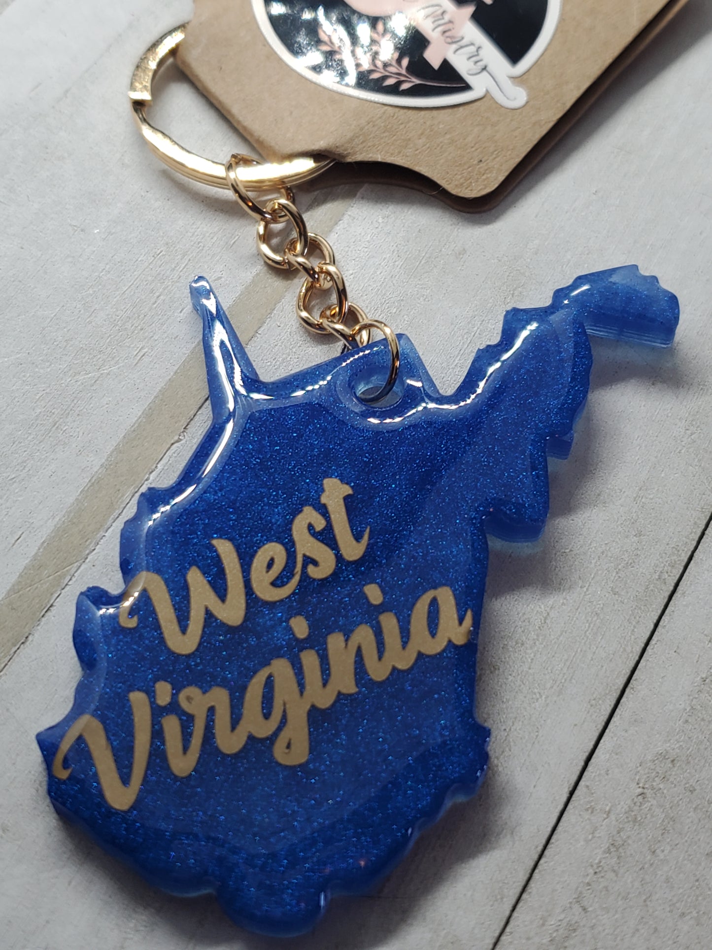 West Virginia Blue keychain