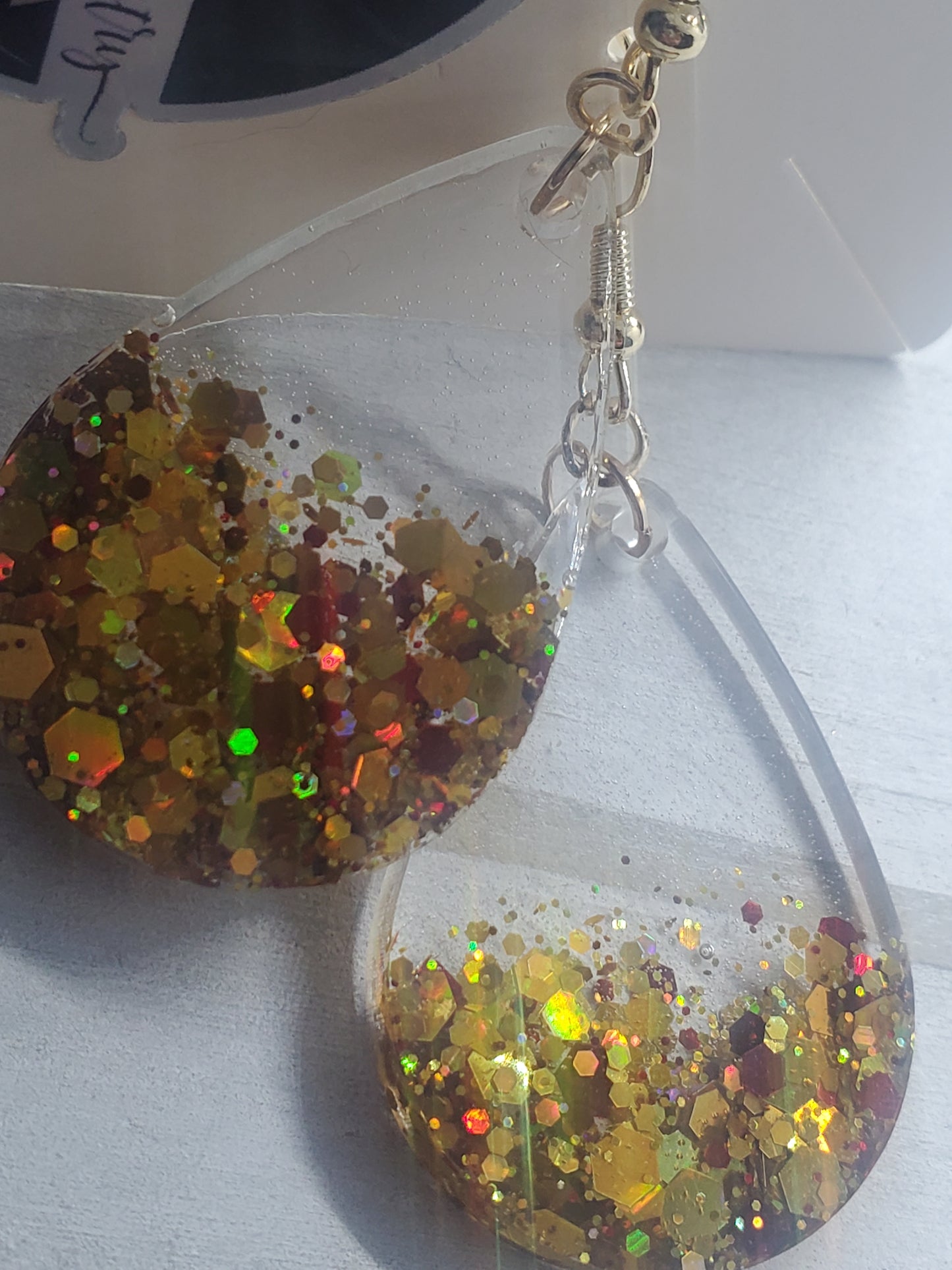 bonfire glitter earrings