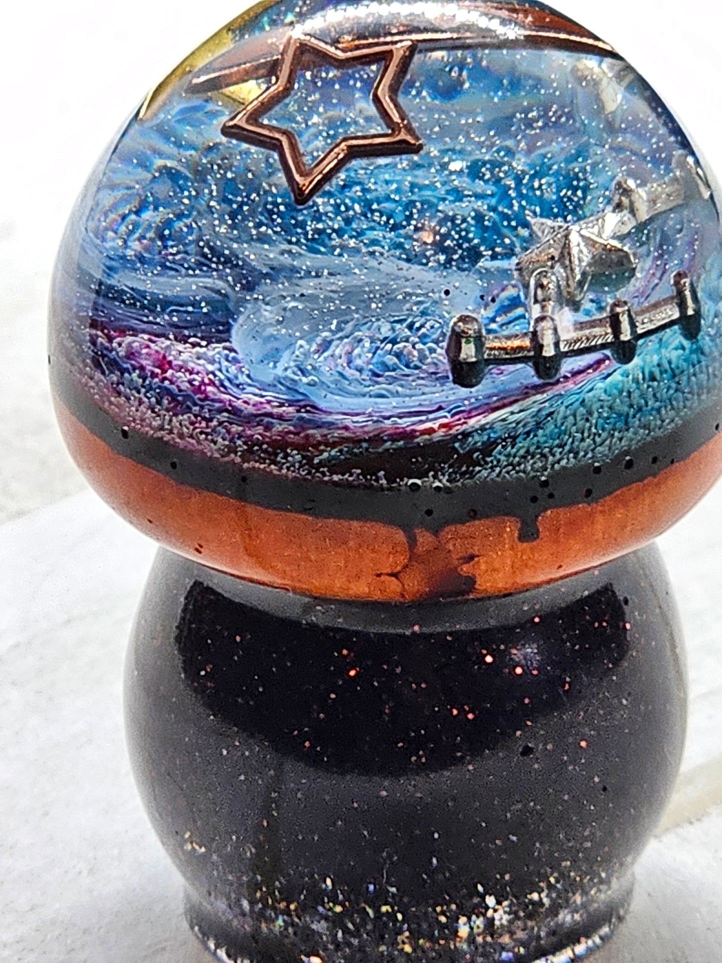Galaxy resin mushroom