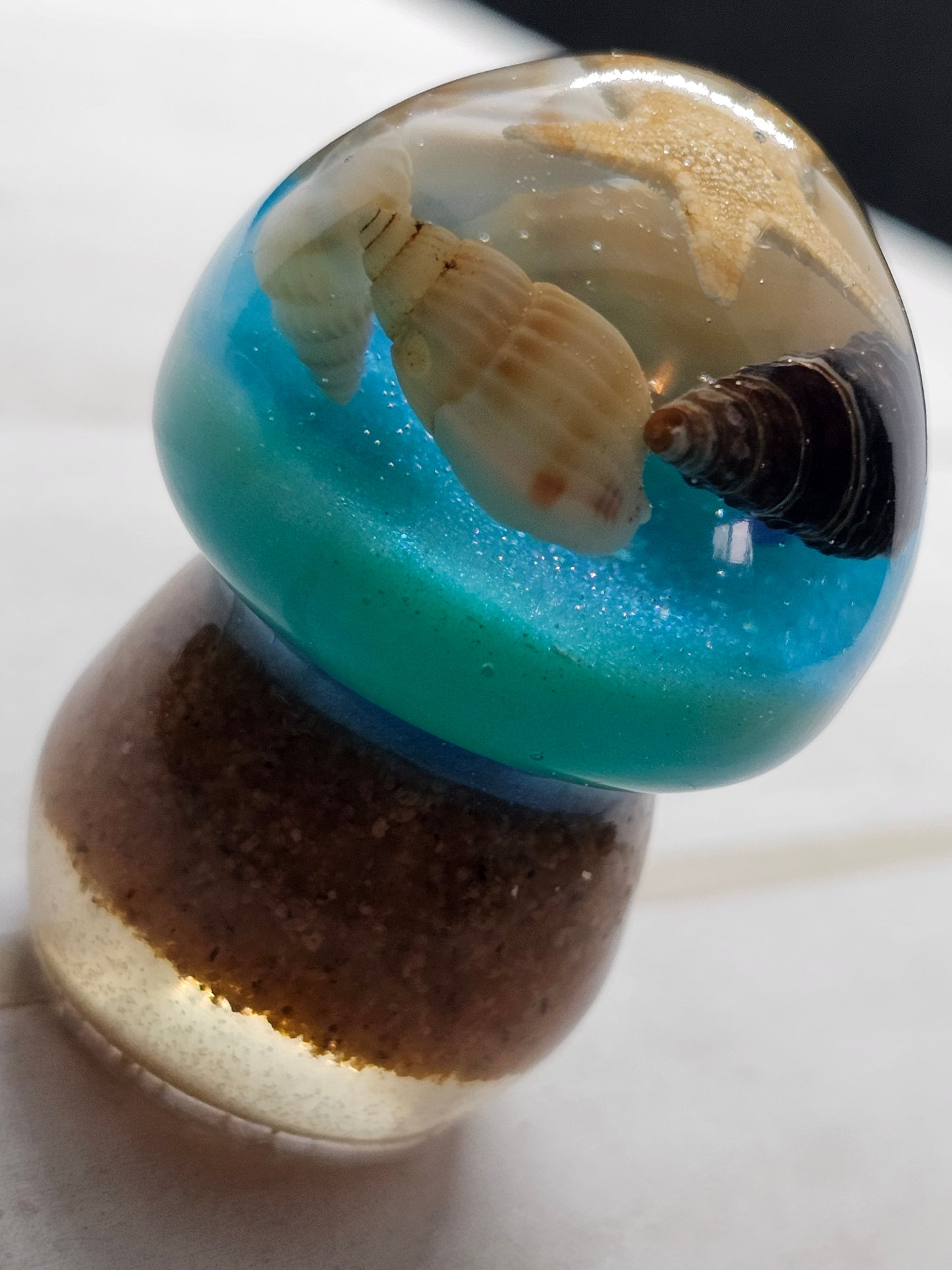 Beachy resin mushroom