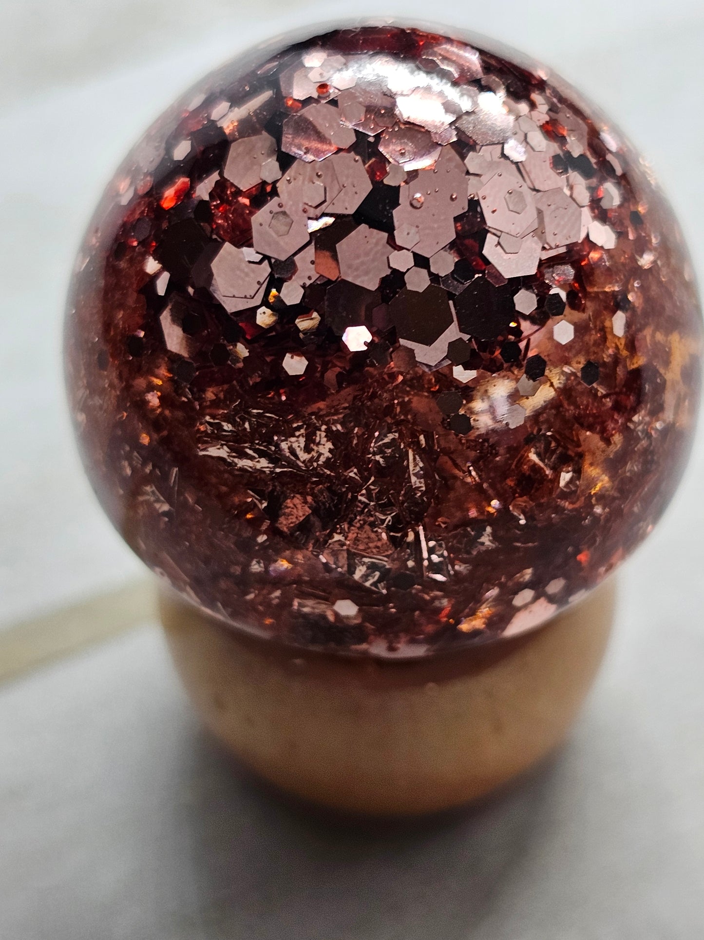 Rose pink glitter mushroom