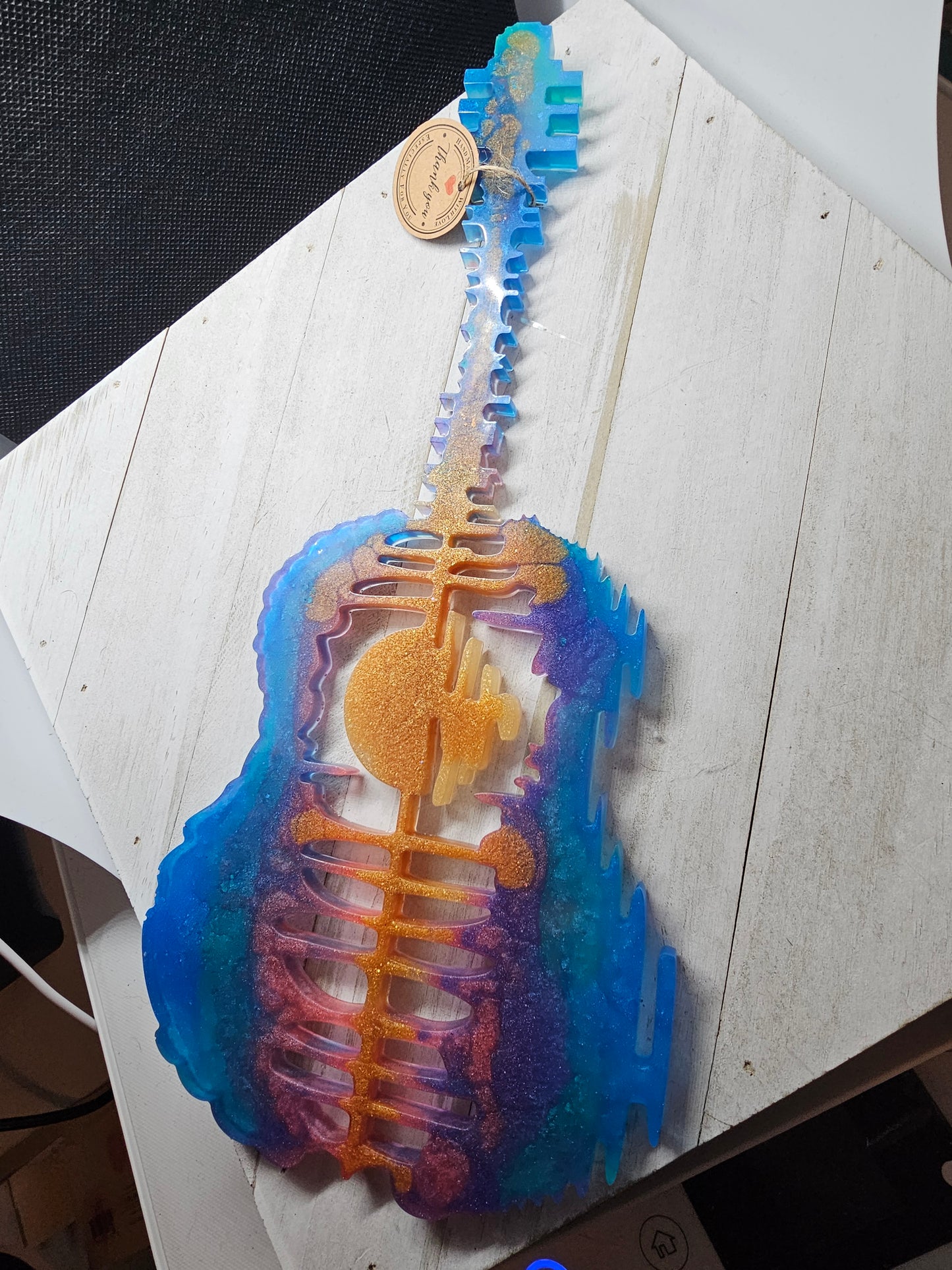 Guitar resin wall art