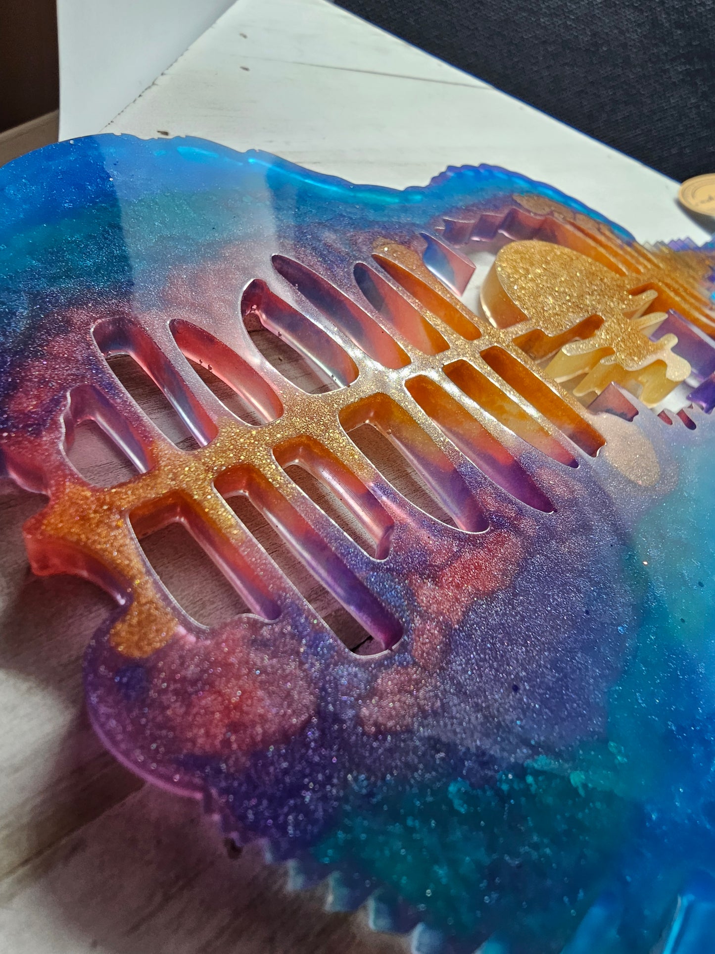 Guitar resin wall art