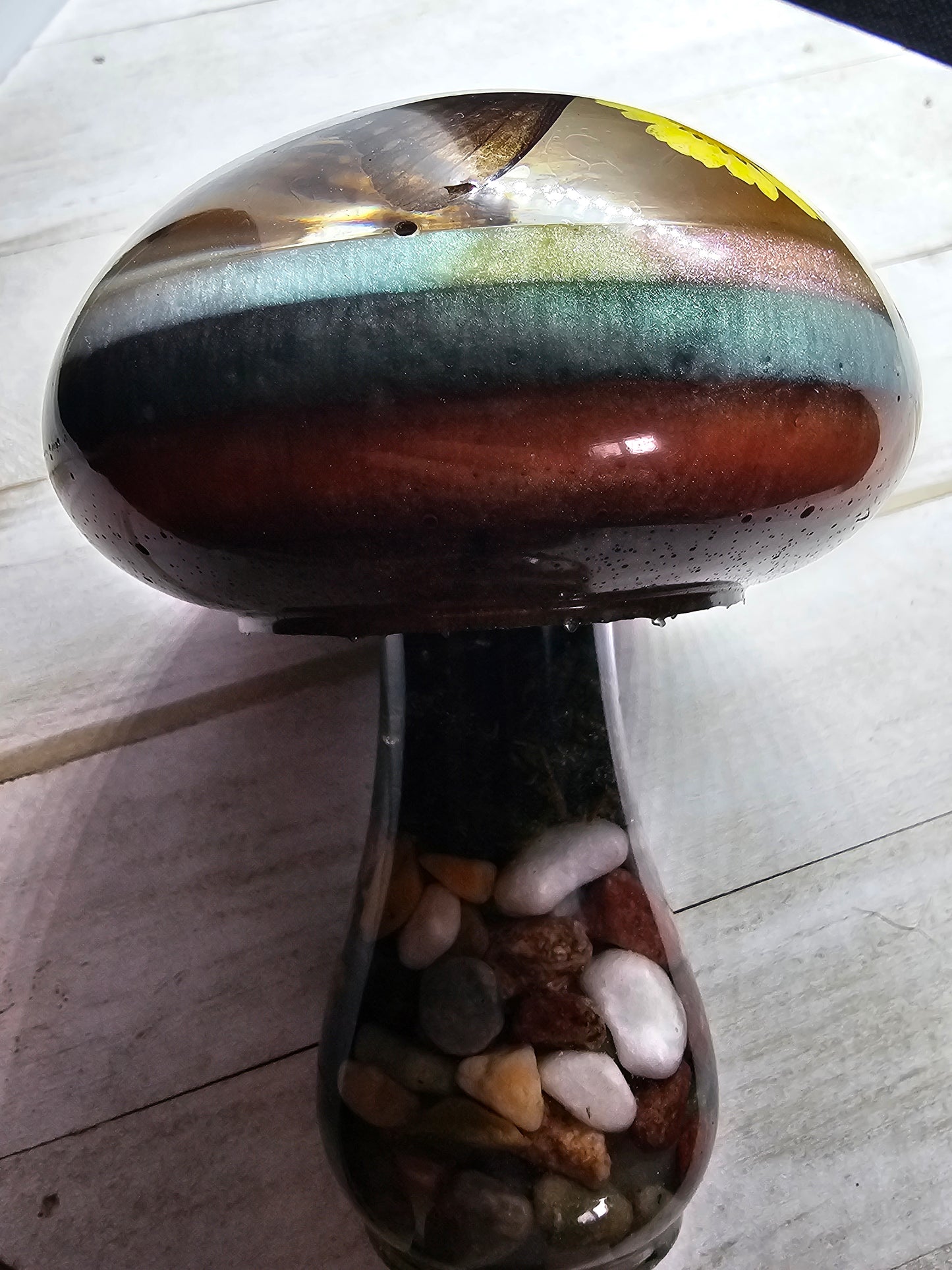 Butterfly resin mushroom