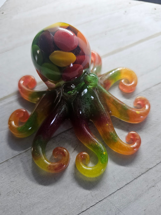 Skittles resin octopus statue