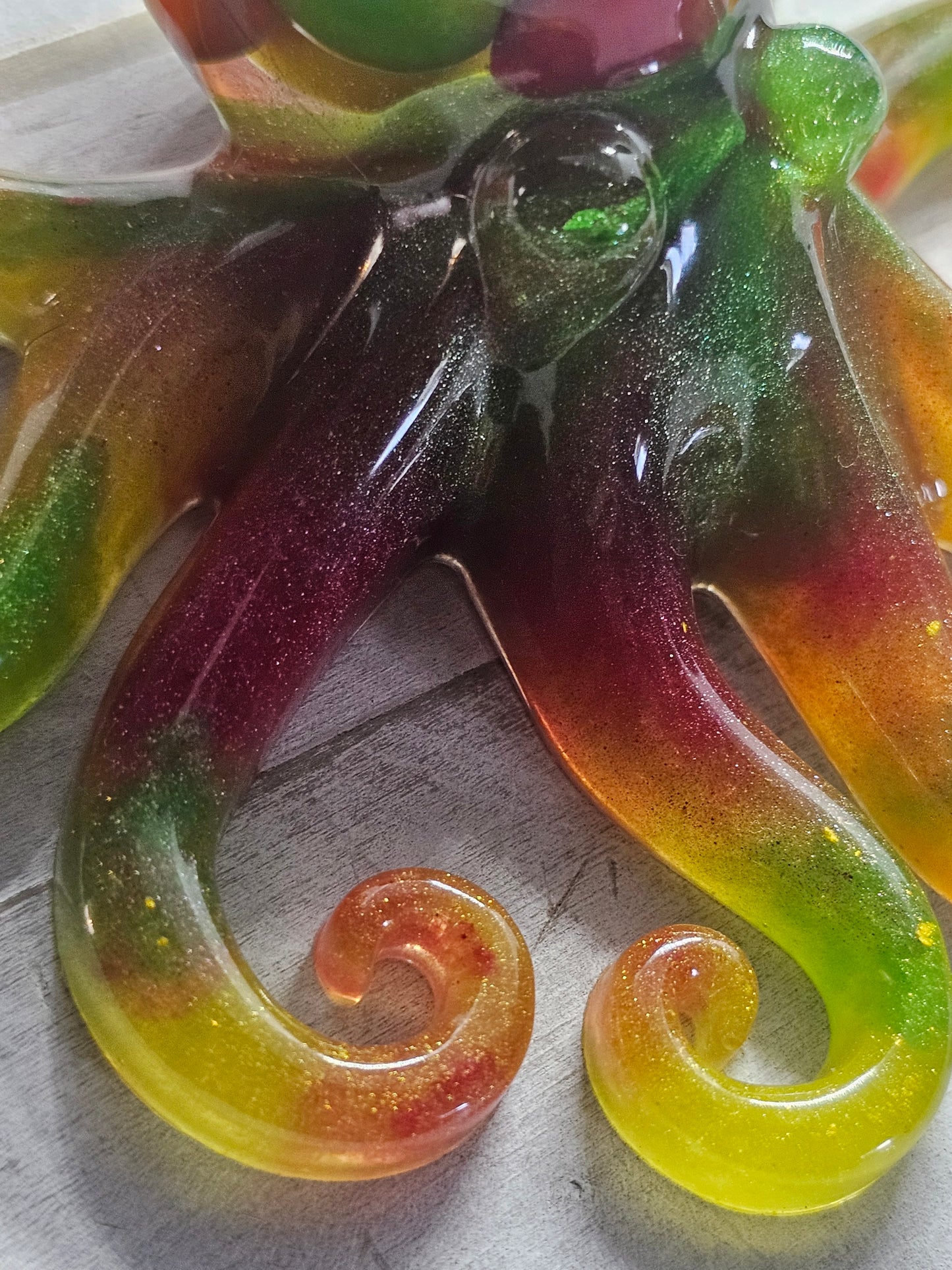 Skittles resin octopus statue