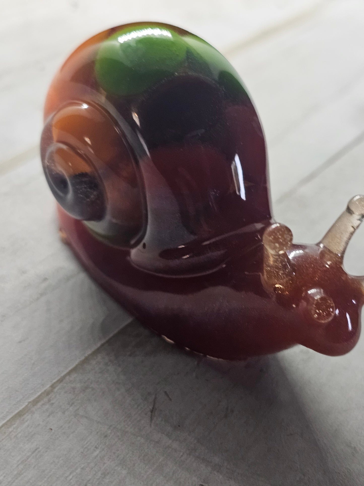 Skittles resin snail statue