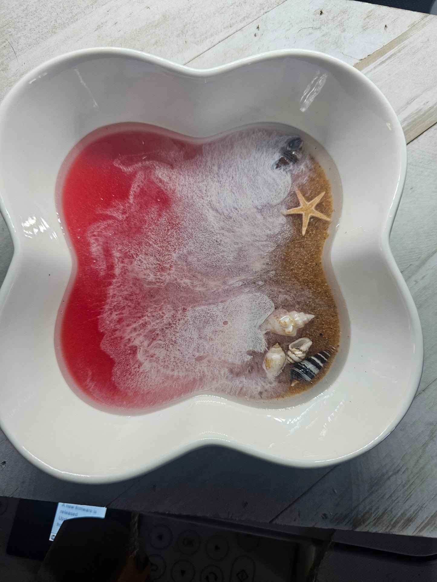 Pink beach trinket tray