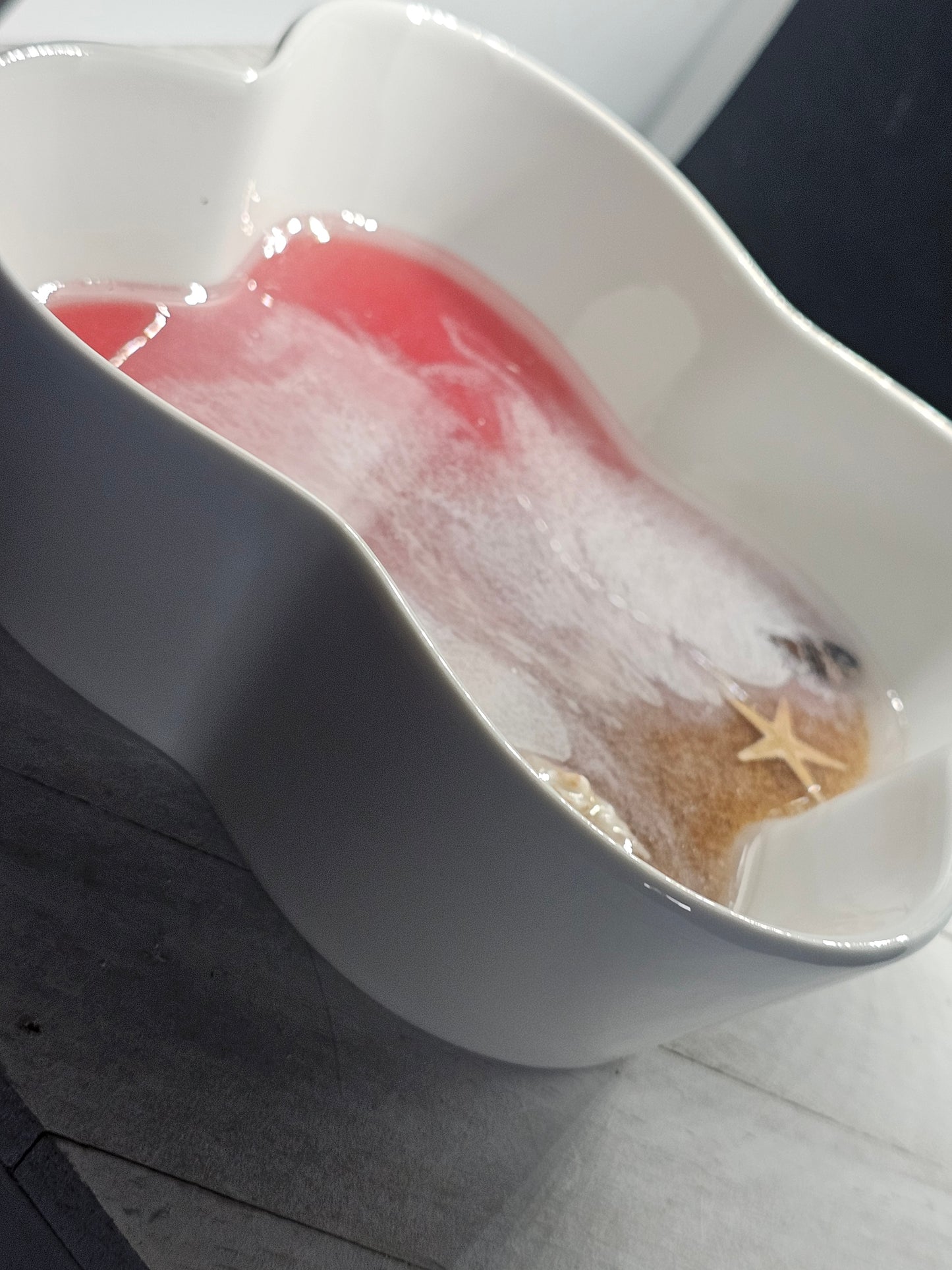 Pink beach trinket tray