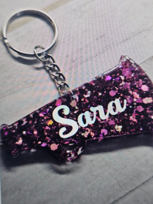 Cheerleader customized keychain