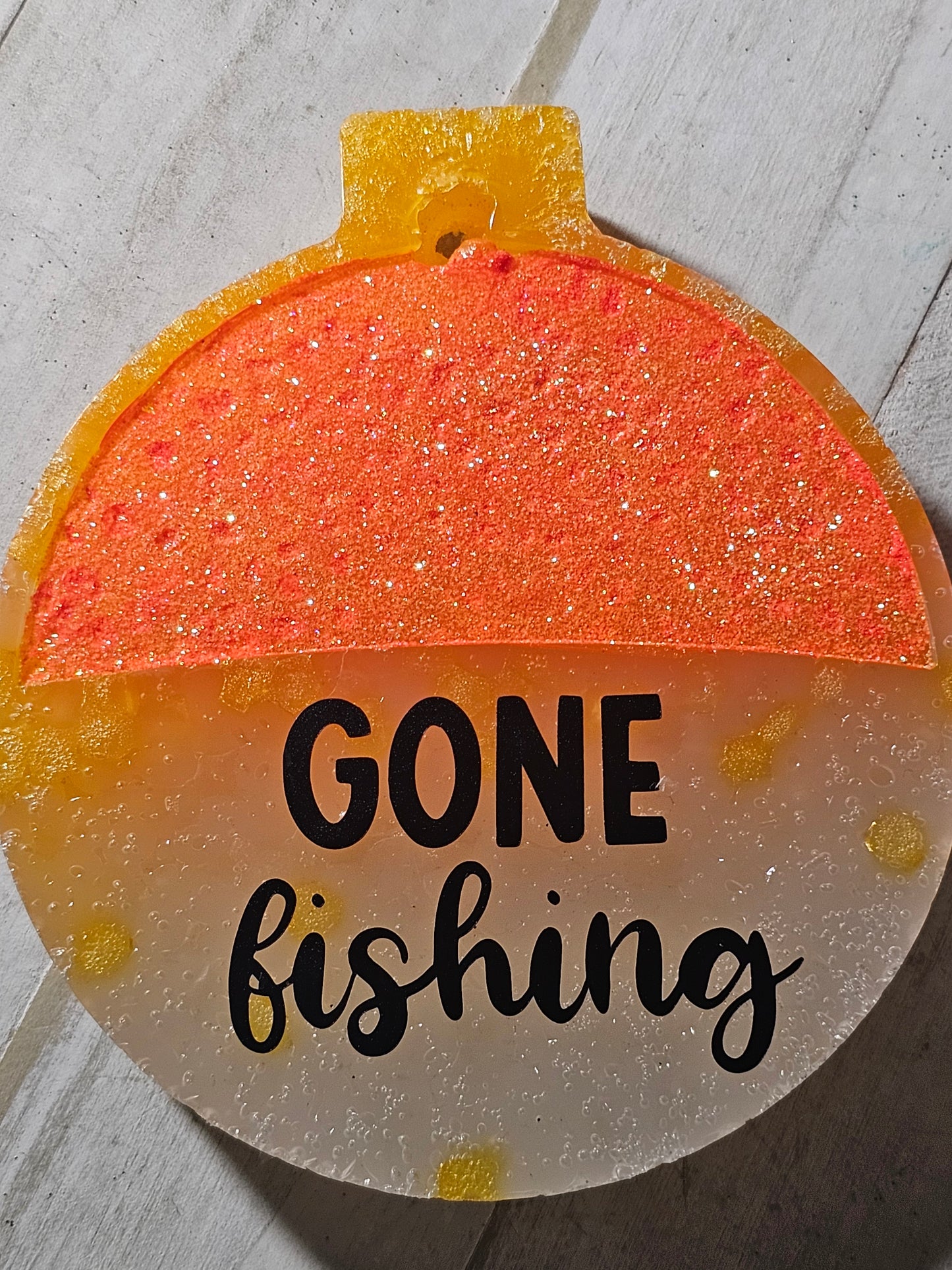 Gone fishin' car freshie
