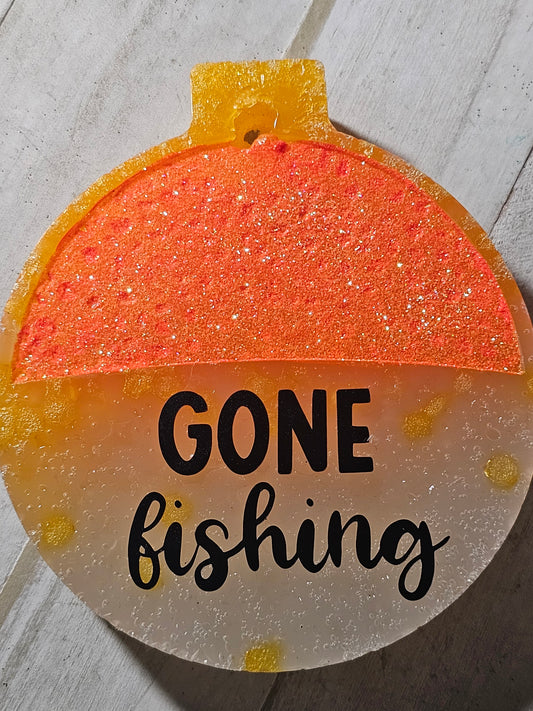 Gone fishin' car freshie