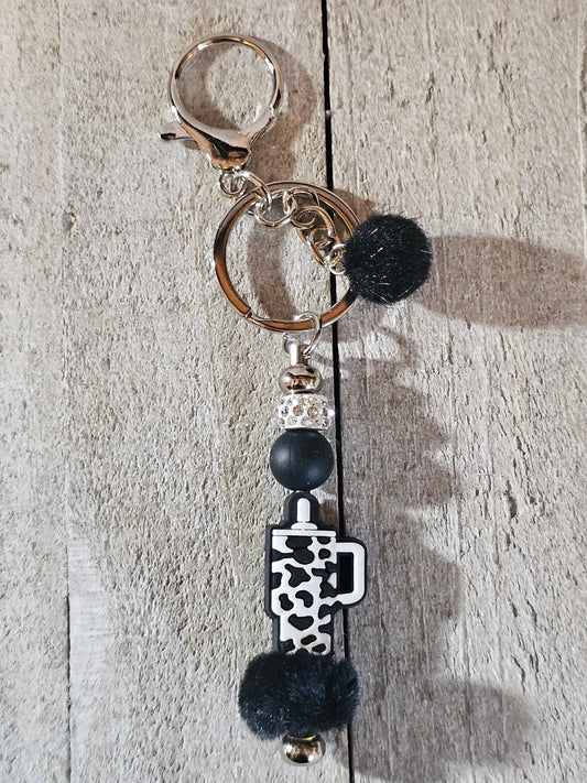 tumbler beaded keychain
