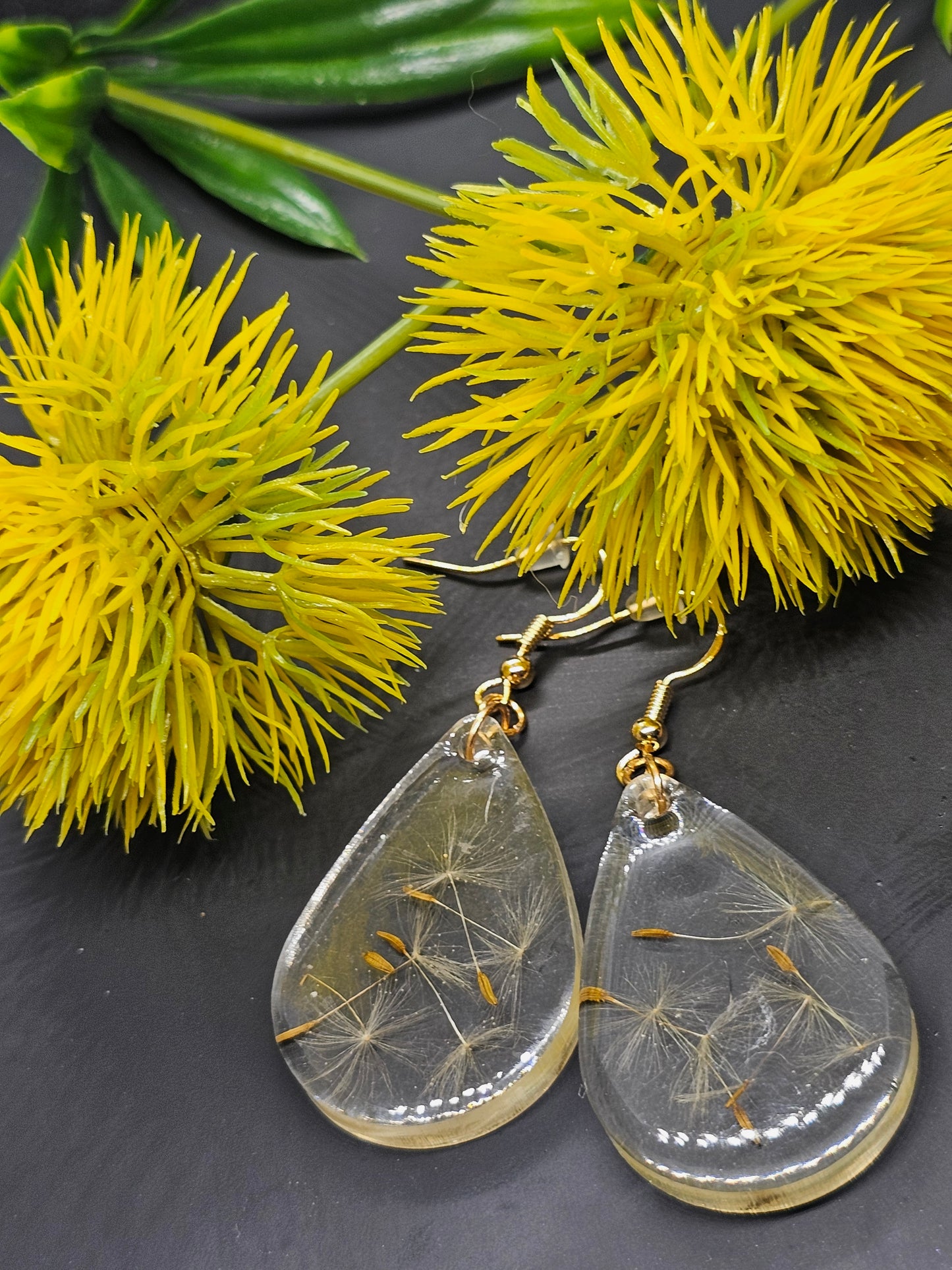dandelion earrings