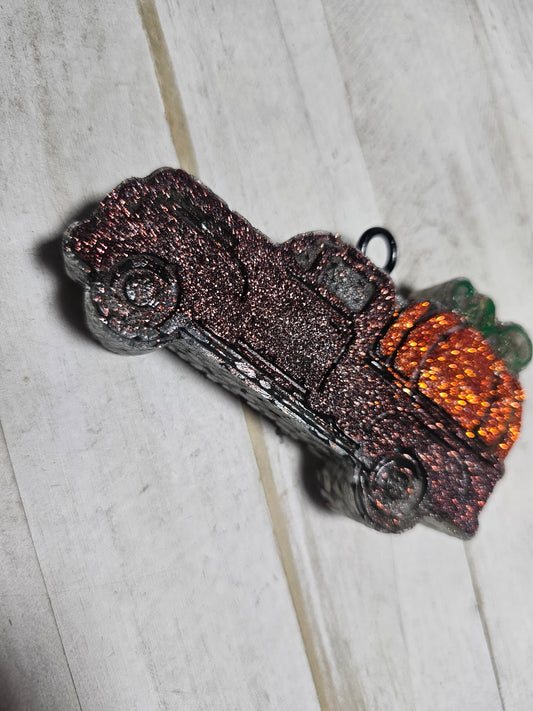 Fall truck pumpkin car freshie