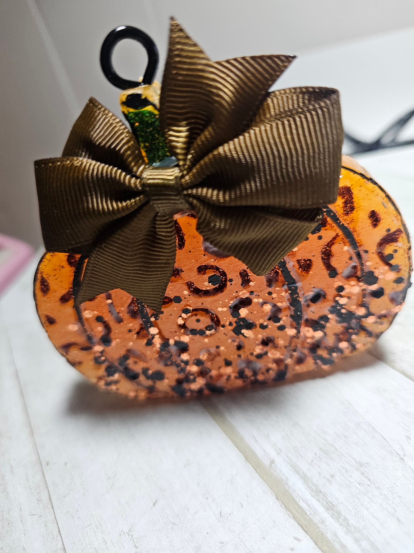 Pumpkin cheetah car freshie