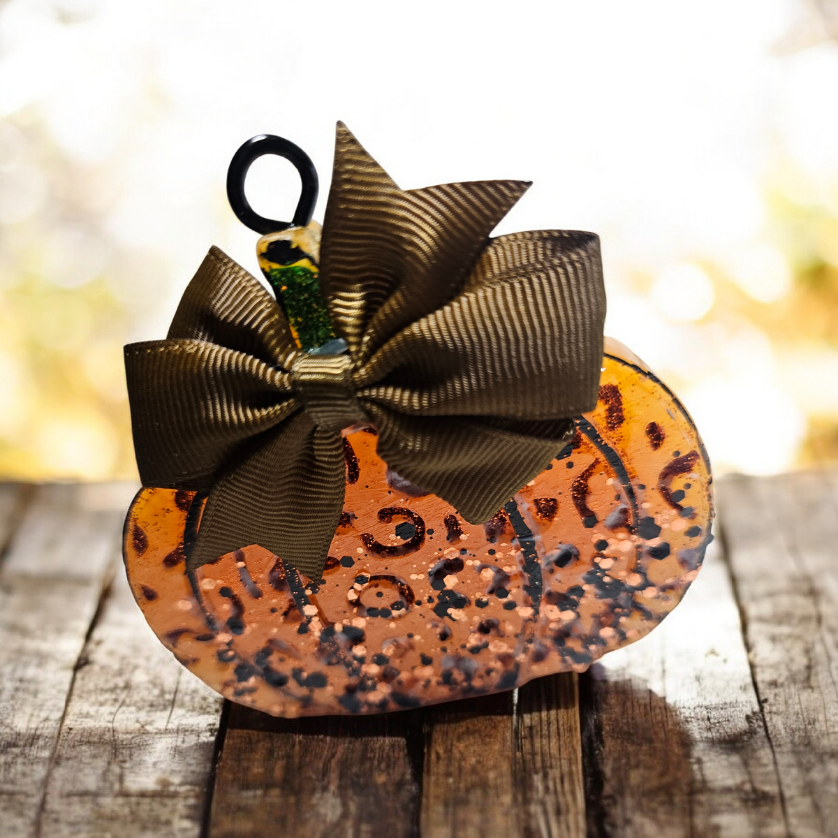 Pumpkin cheetah car freshie