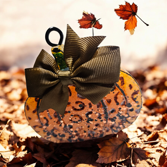 Pumpkin cheetah car freshie