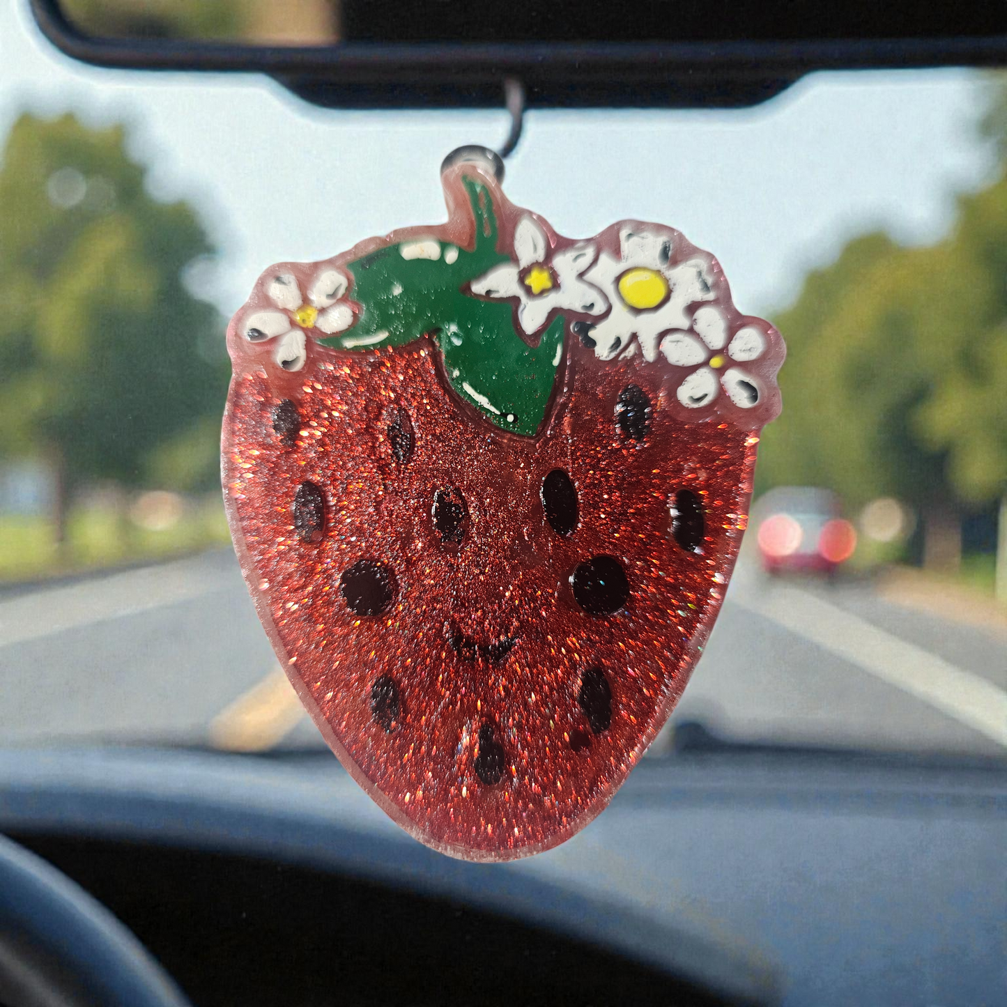 Strawberry car freshie