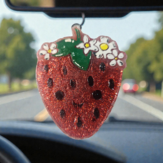 Strawberry car freshie