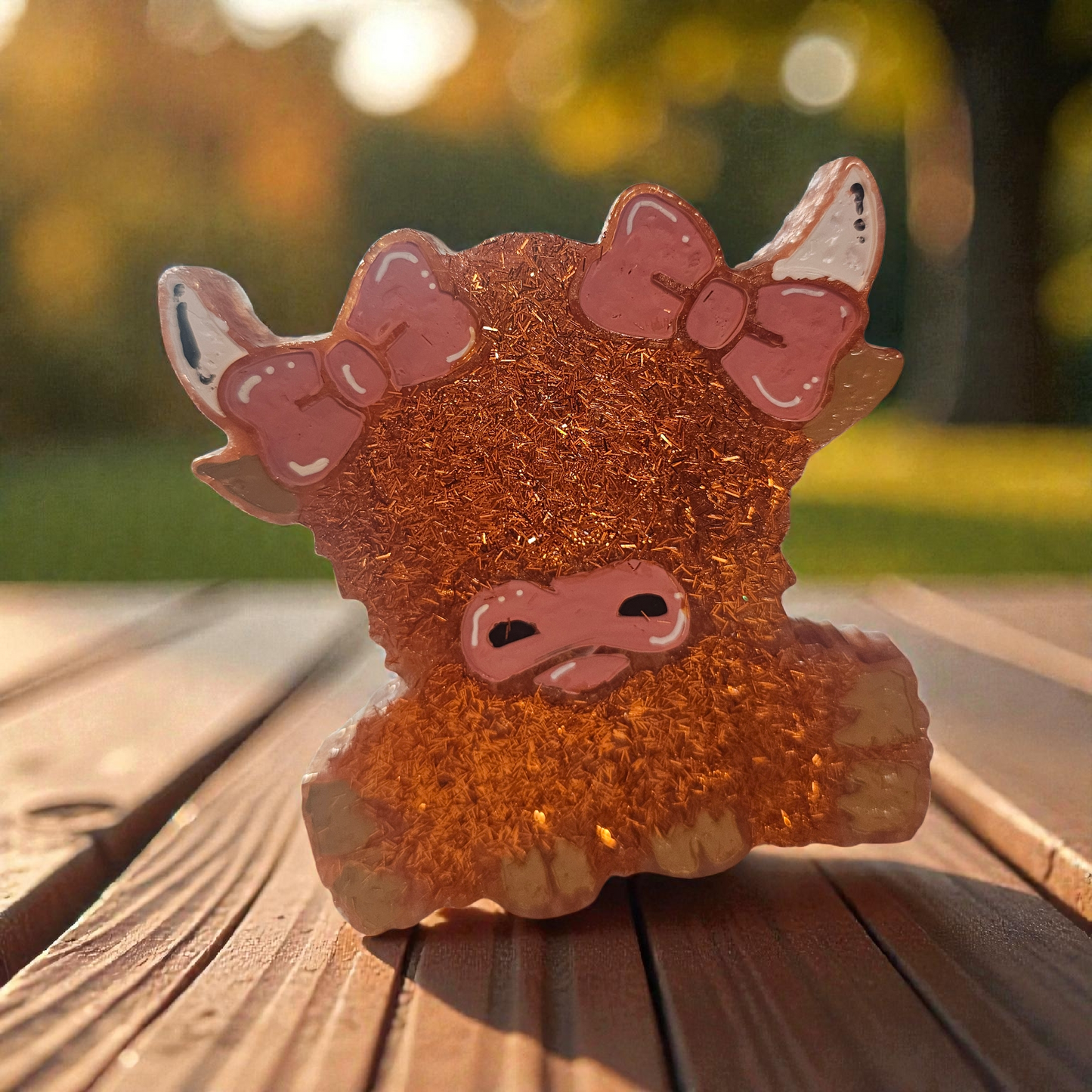 Highland cow bows car freshie
