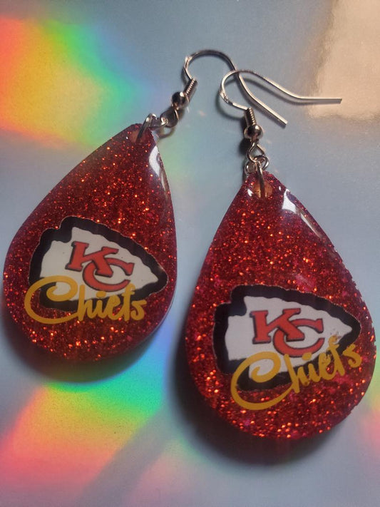 Kansas City Chiefs resin earrings