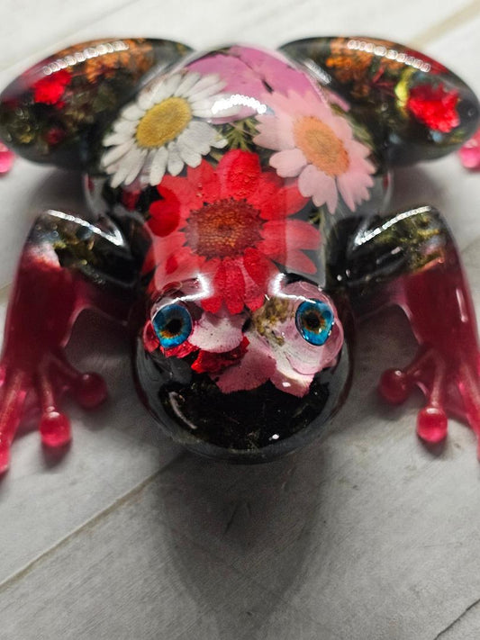 Flower custom resin frog