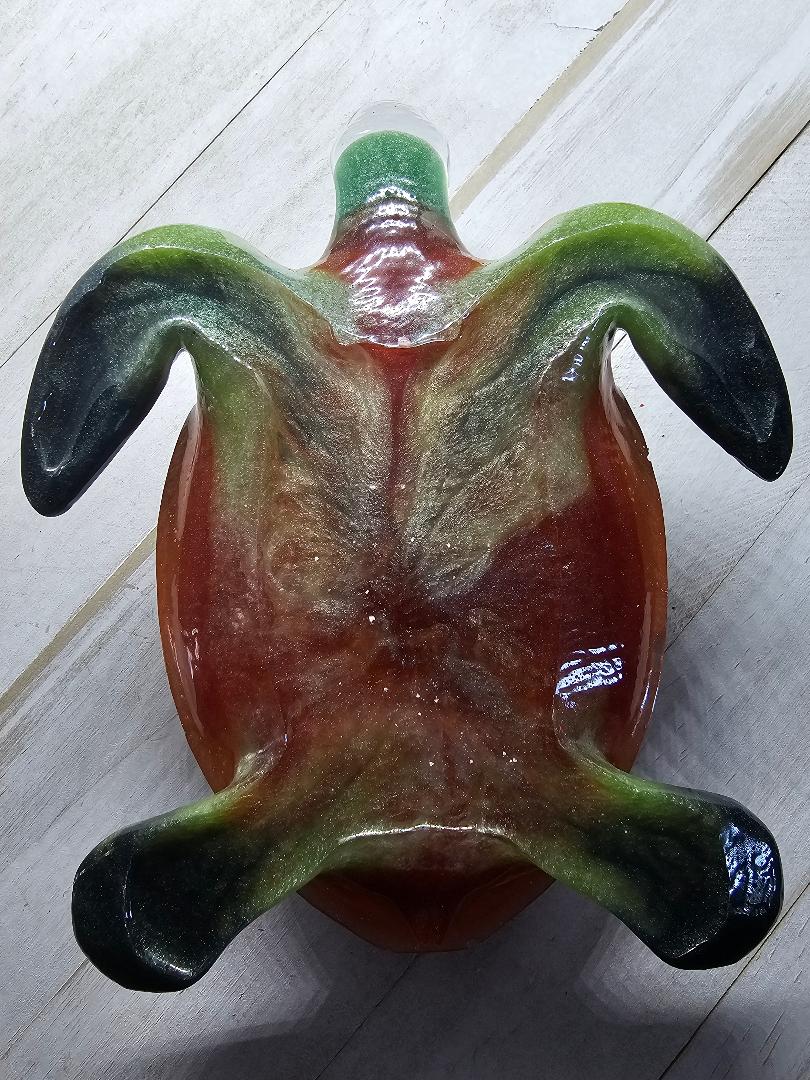 Sea turtle made with beach glass