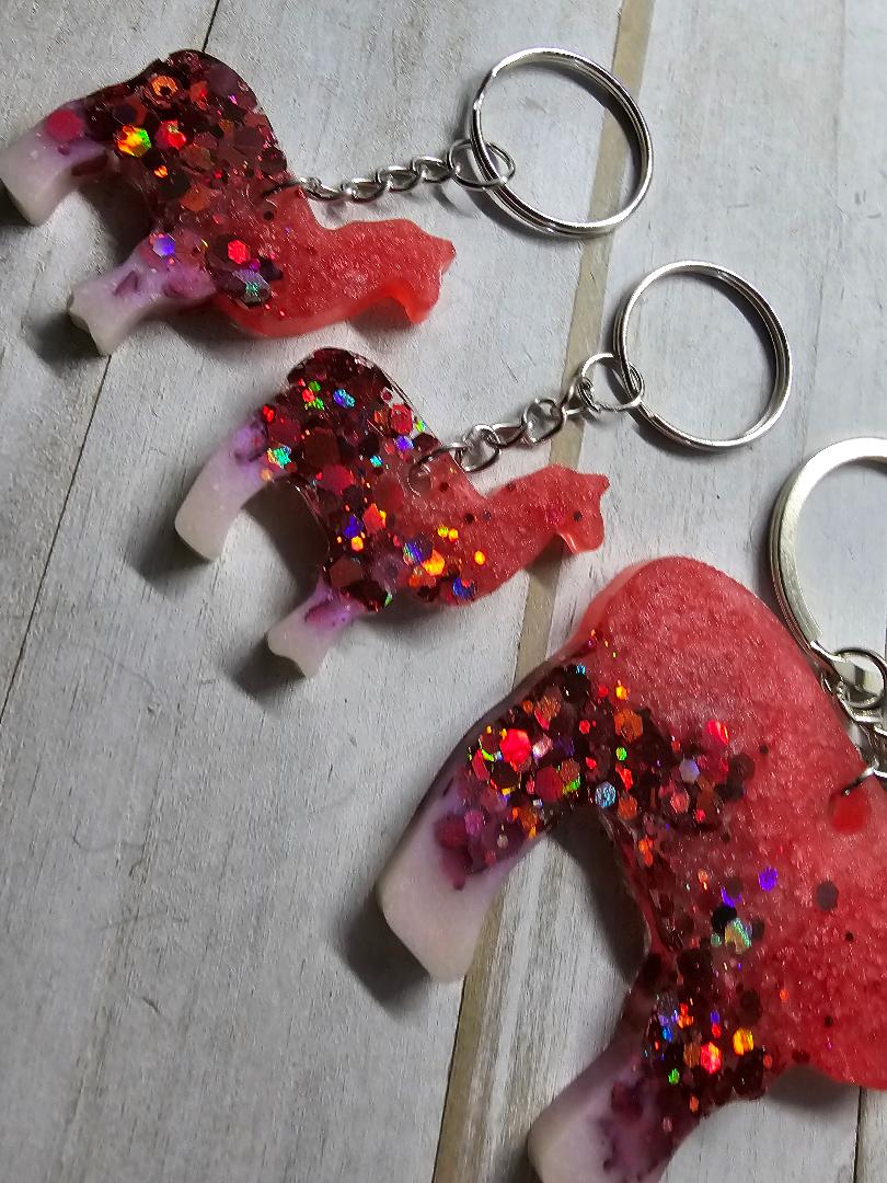 Llama Mama personalized keychain set