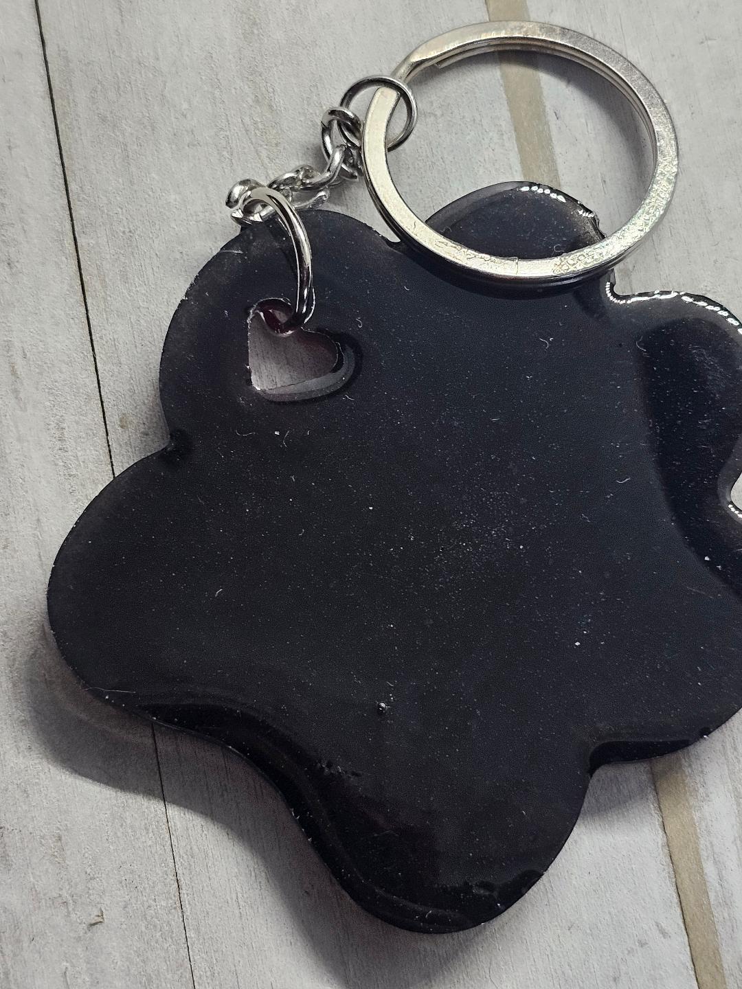 Personalized paw print keychain