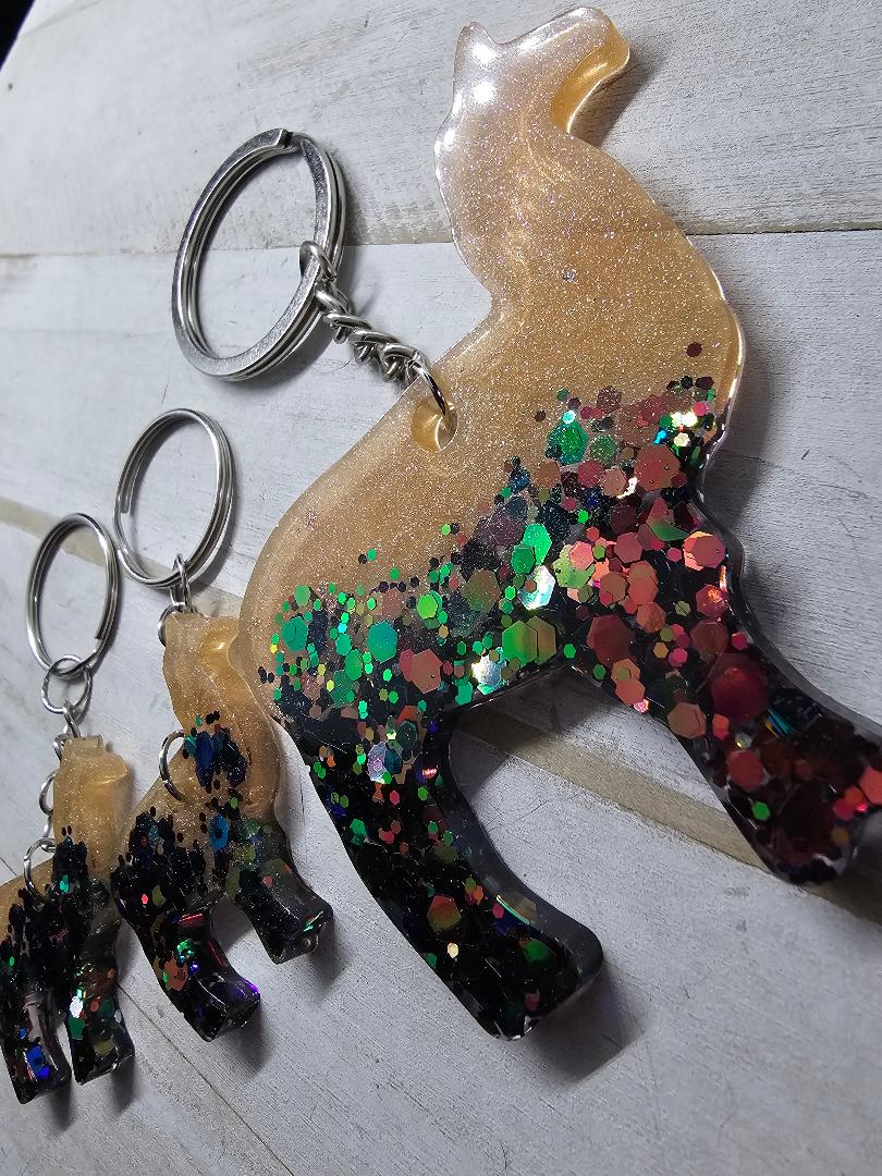 Llama Mama personalized keychain set