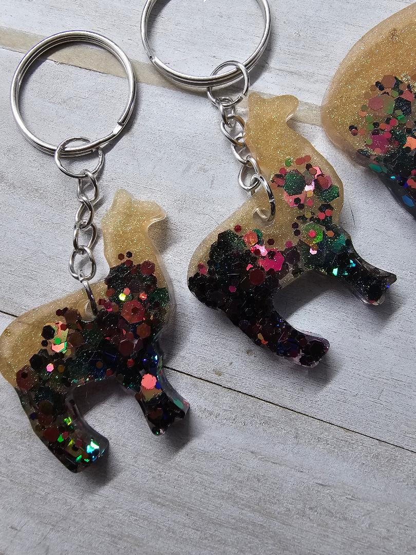 Llama Mama personalized keychain set