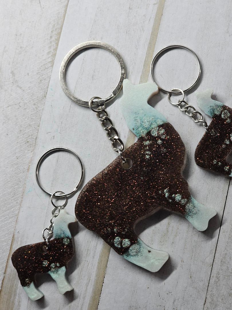 Llama Mama personalized keychain set