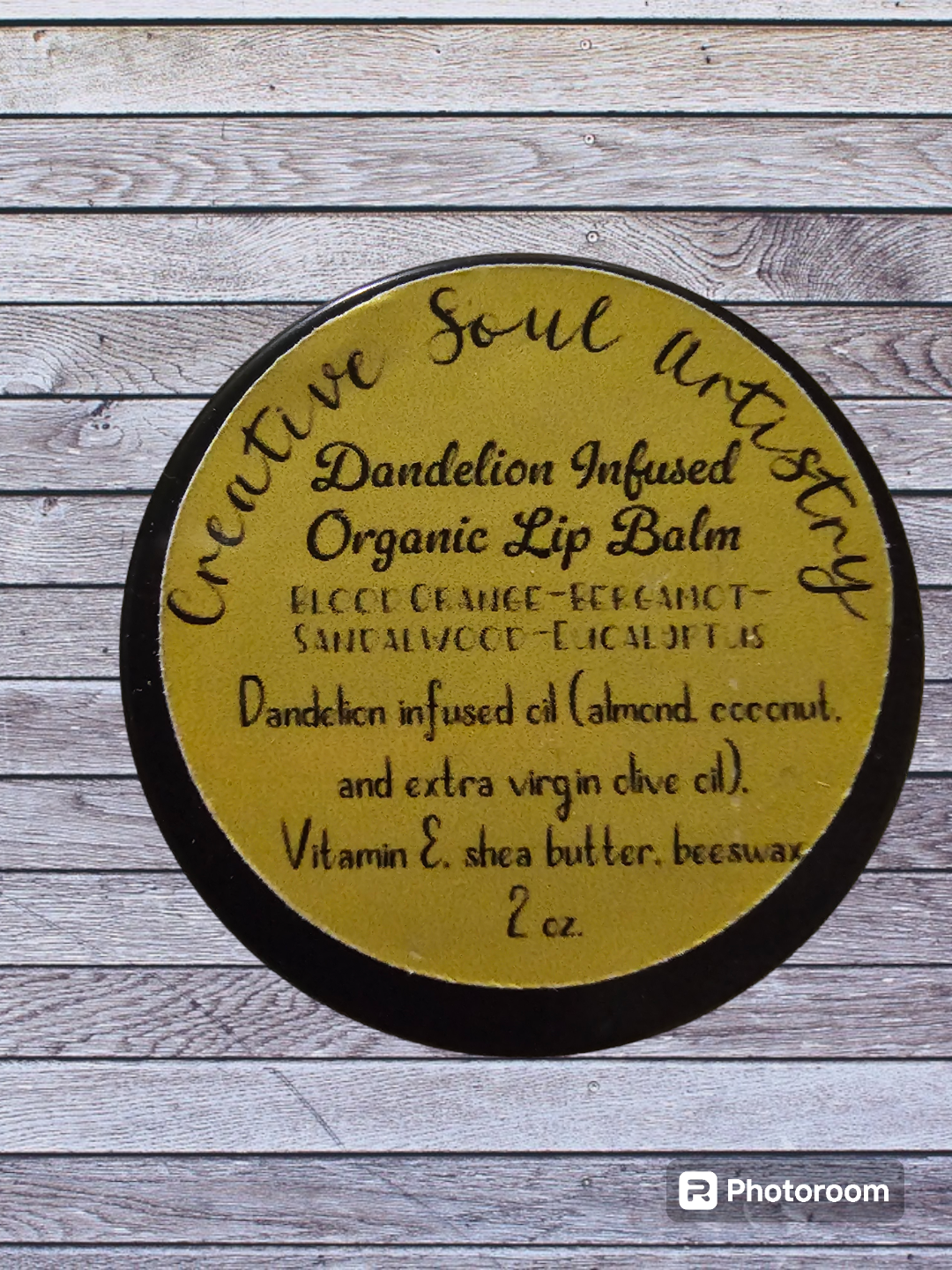 Dandelion organic and all-natural lip balm, Blood orange-eucalyptus-sandalwood blend