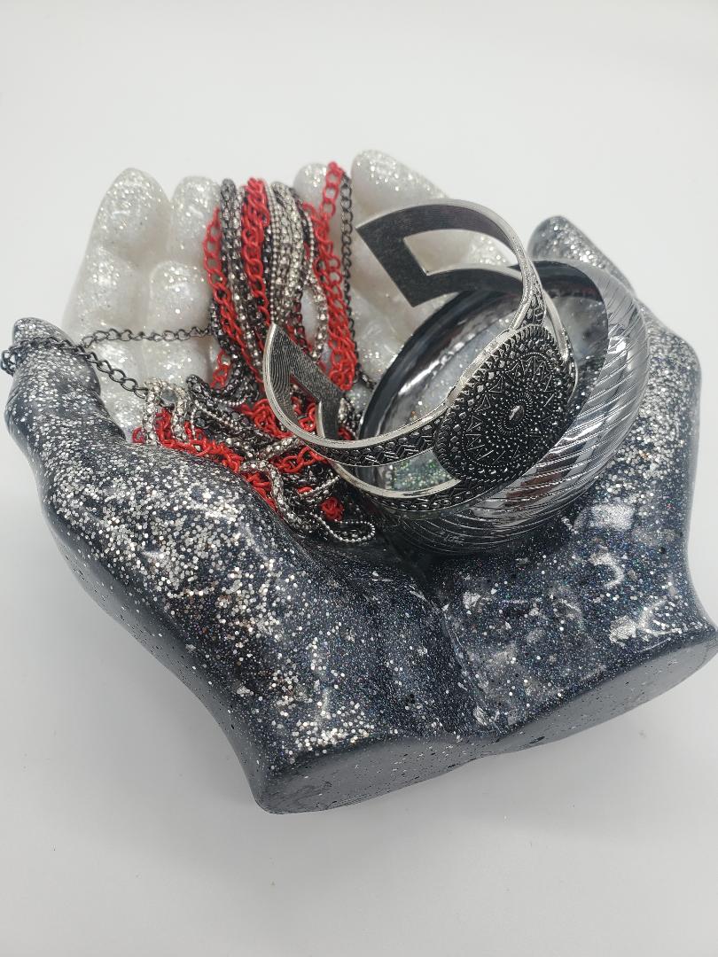 Resin hand sculpture