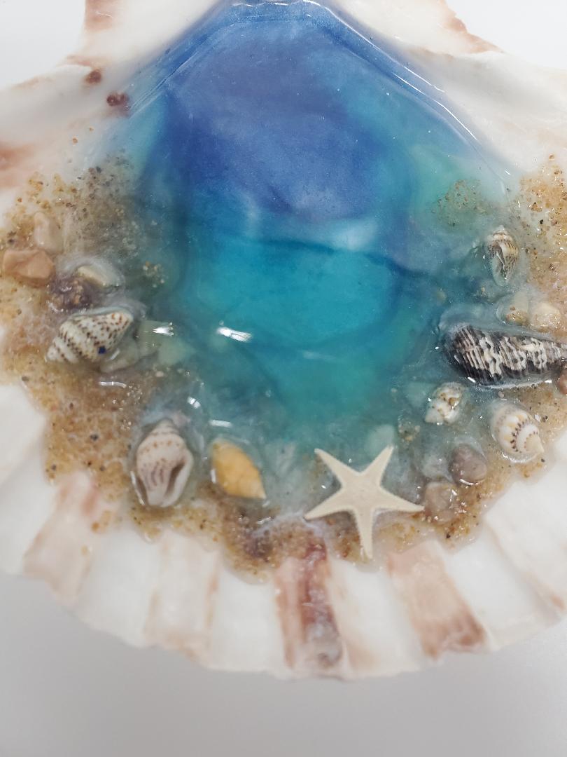 Ocean in a shell trinket