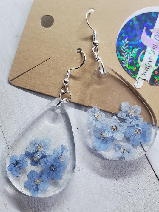 Forget me not flower earrings