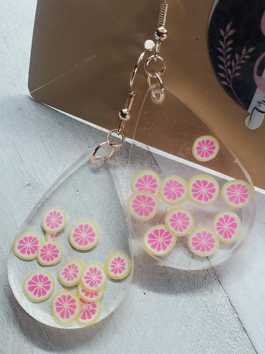 pink lemonade earrings