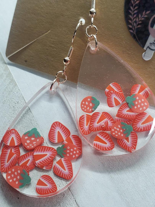 strawberry earrings